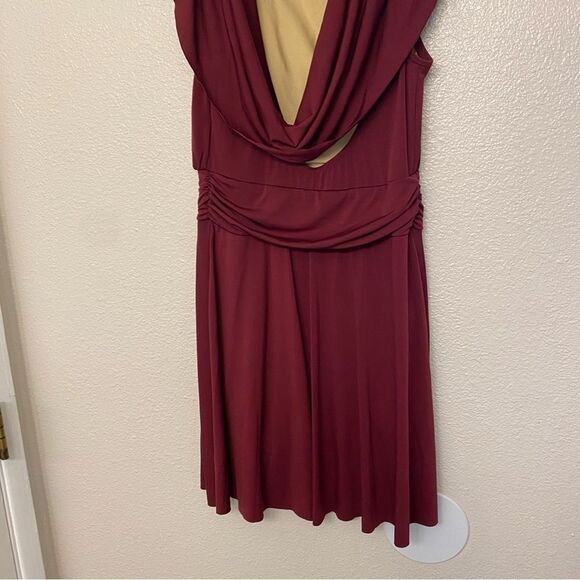 WEISSMAN Dance Costume burgundy red stretch Backing Down 11314 MA-Medium adult - Picture 3 of 11